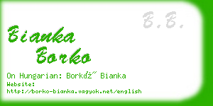 bianka borko business card